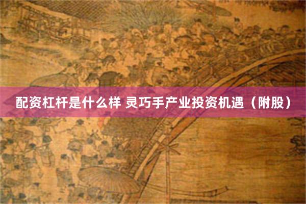 配资杠杆是什么样 灵巧手产业投资机遇（附股）