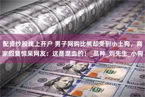 配资炒股线上开户 男子网购比熊却受到小土狗，商家回复惊呆网友：这是混血的！_品种_刘先生_小狗