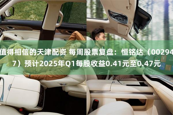 值得相信的天津配资 每周股票复盘：恒铭达（002947）预计2025年Q1每股收益0.41元至0.47元