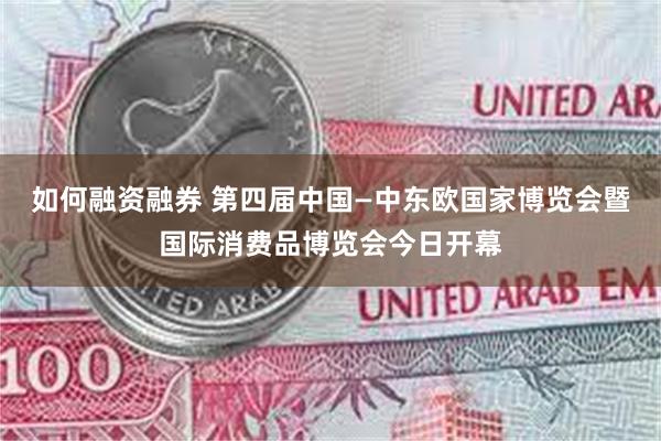 如何融资融券 第四届中国—中东欧国家博览会暨国际消费品博览会今日开幕