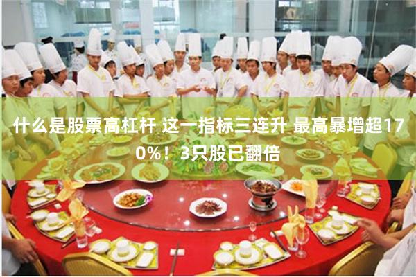 什么是股票高杠杆 这一指标三连升 最高暴增超170%！3只股已翻倍